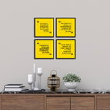 Beautiful Thoughts with Premium Set of 4  Wall Frames