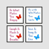 Do What Makes You Happy with Premium Set of 4 Frame Wall Frames