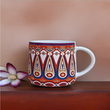 MITHILA HANDICRAFTS Shine Coffee Mug Ceramic Tea Mugs, Microwave Safe Coffee Mugs,Ceramic Tea Cups (280 ml Each) Set of 4 (Royel)