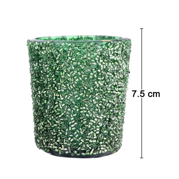 Glass Votives with *Lavender & *Rose Fragrance wax - Set of 4 - Multi Colour