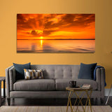 Beautiful Sunrise with River Canvas Wall Painting