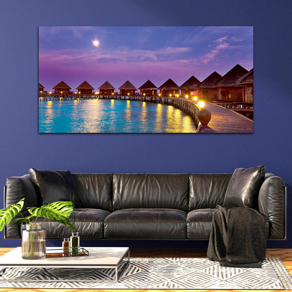 Maldives beach Canvas Wall Painting