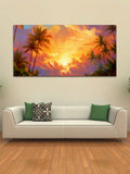 Beautiful Sunrise Abstract Canvas Wall Painting & Arts