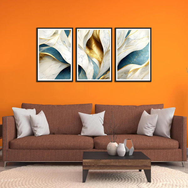 Beautiful Modern Painting With Set of 3 Wall Frames