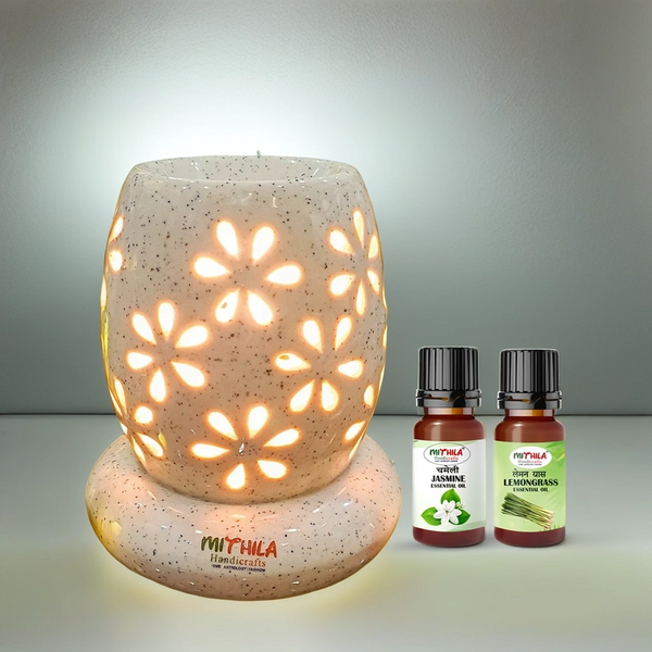 Electric Ceramic Damru Diffuser With Aroma Oil