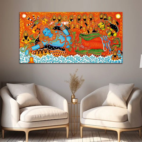 Modern Lord Krishna Canvas Wall Painting