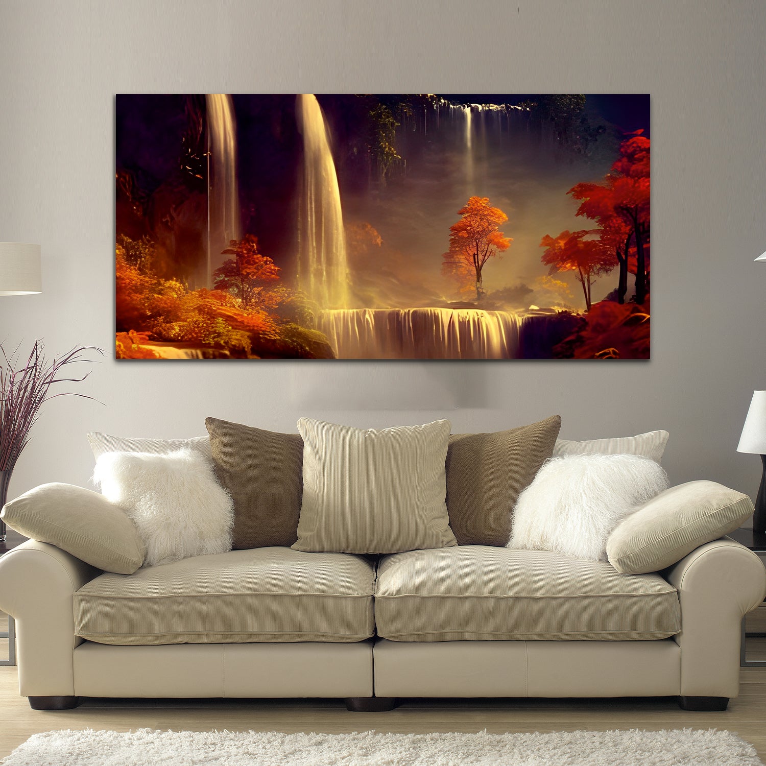 Abstract Waterfall Canvas Wall painting