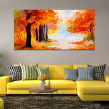 Abstract Forest Tree Wall Painting