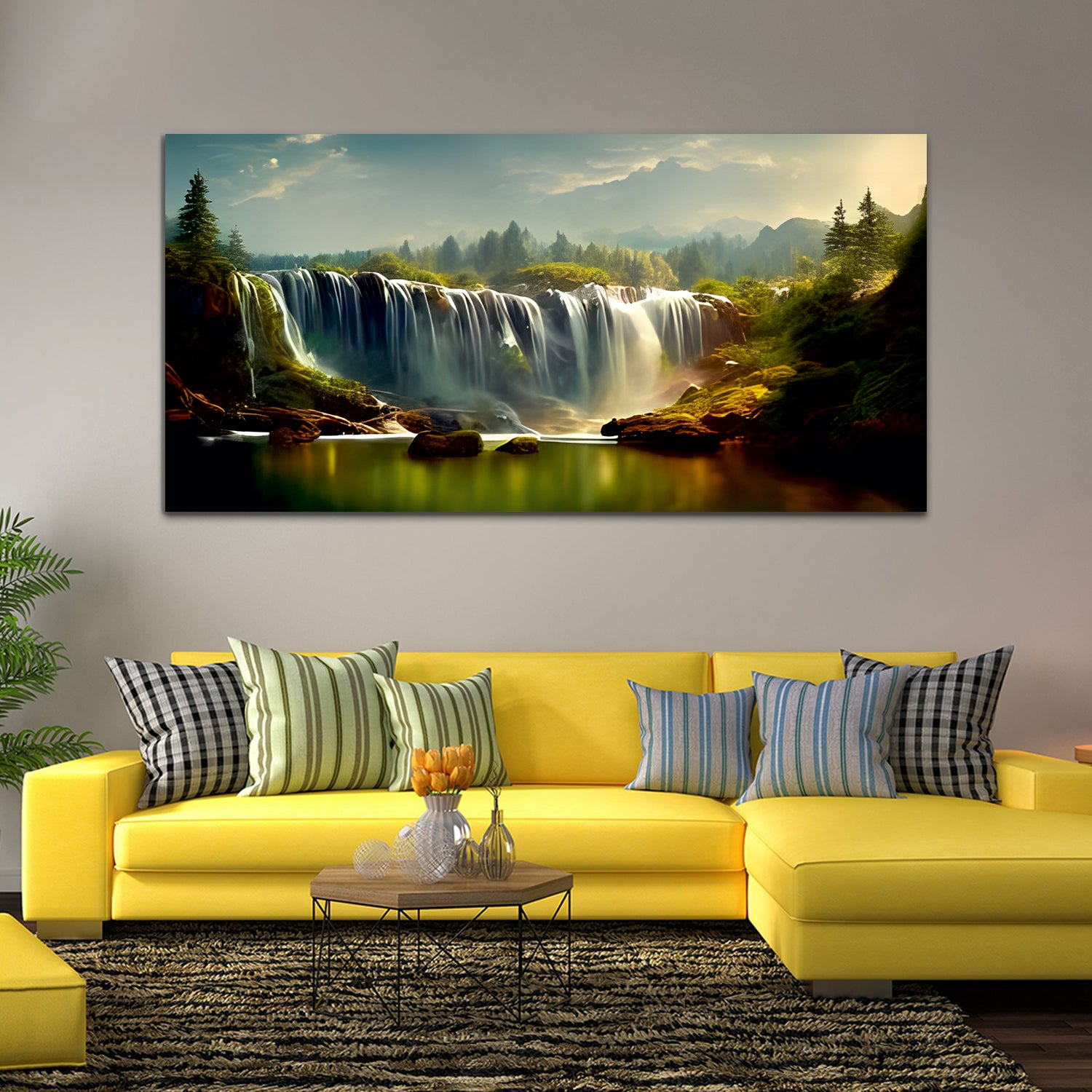 Mountain Waterfall canvas Wall Painting