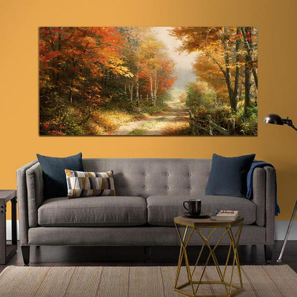 Beautiful Colorful Forest Tree Wall Painting