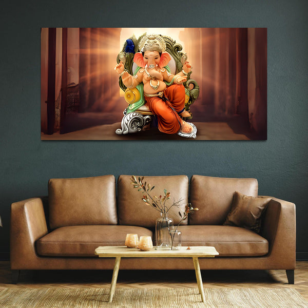 Shri Ganpati Ganesha Canvas Wall Painting & Arts