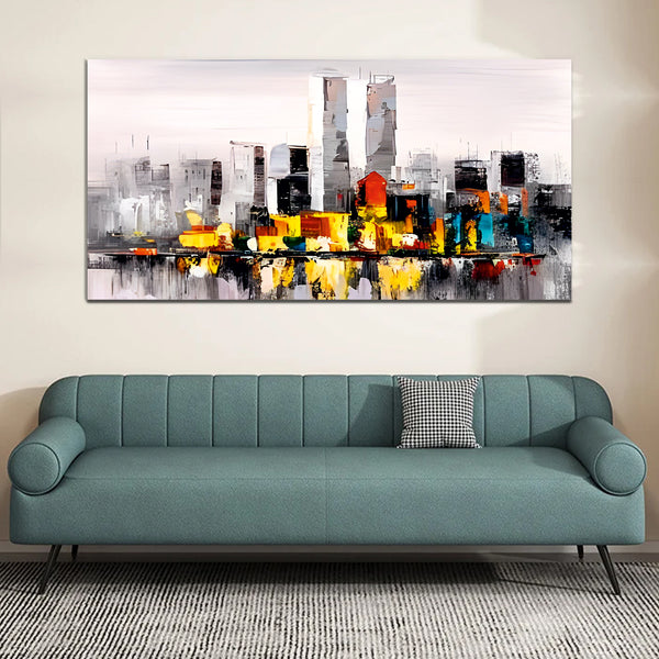 Abstract City  Modern Canvas Wall Painting  & Arts