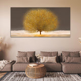 Abstract Yellow Tree Canvas Wall Painting & Art