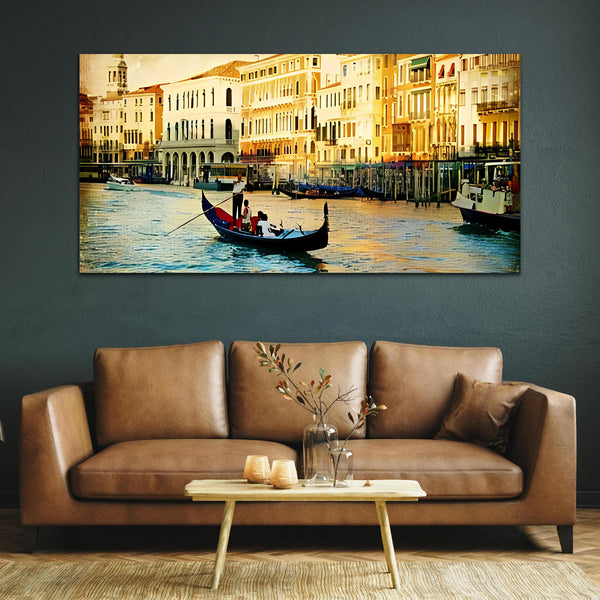 Tree & boat BeautiFull Canwas Wall Painting