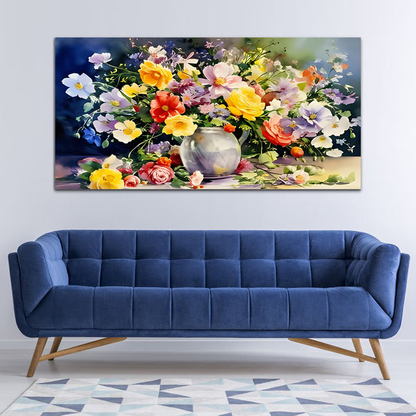 Rose Flower Red-Black Canvas Wall Painting