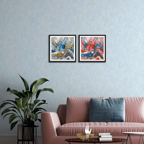Beautiful Modern Set of 2 Wall Frames & Art