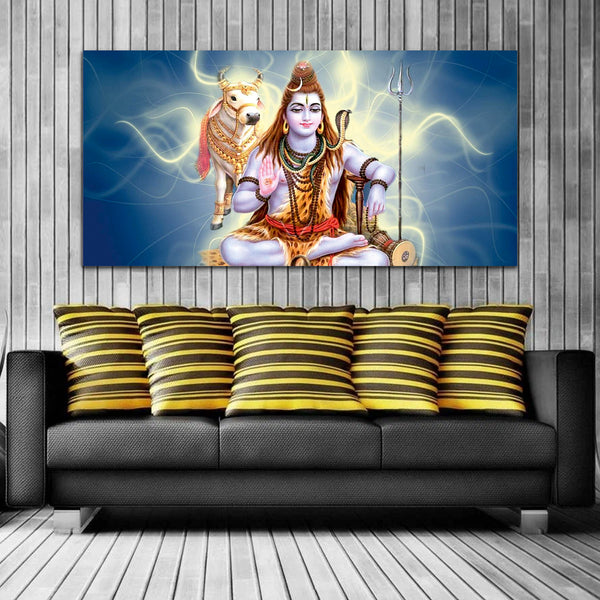 Beautiful Lord Shiva Canvas Wall Painting