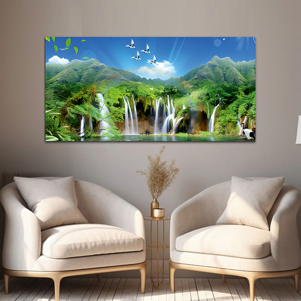 Mountain Waterfall Canvas Wall Painting