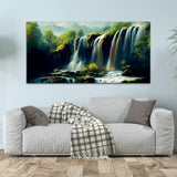 Waterfall Mountain Canvas Wall Painting