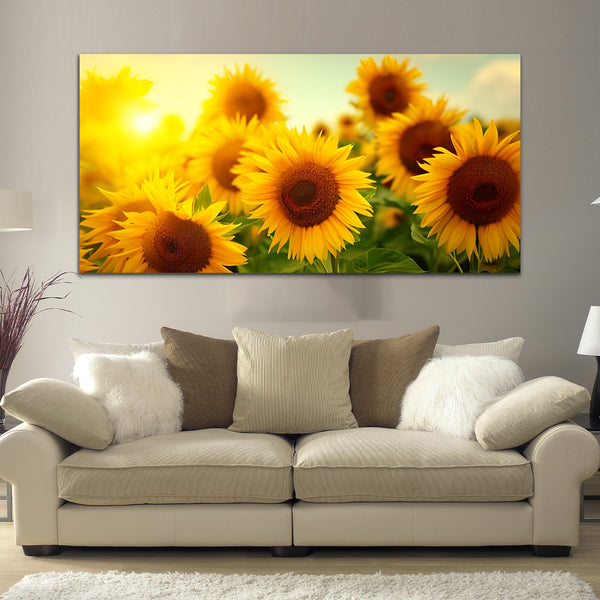 Sun Flower Yellow-Green Canvas Wall Painting