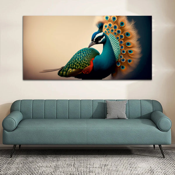 Colorful Premium Peacock Canvas Wall Painting