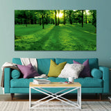 Beautiful Green Tree with Garden Wall Painting