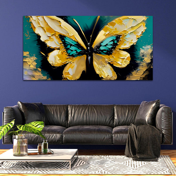 Blue Butterfly Canvas Wall Painting