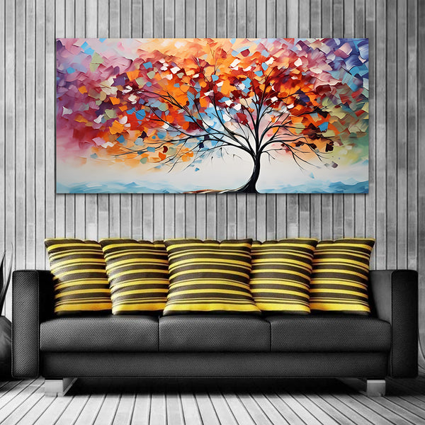 Flower Multicolor Canvas Wall Painting