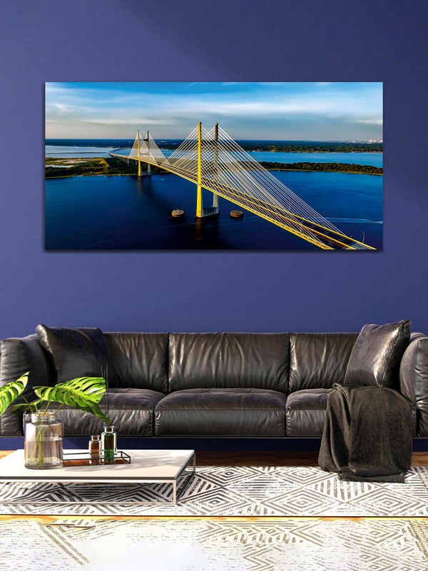 Beautiful Bridge with River Canvas Wall painting