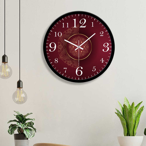 Beautiful Flower Pattern Printed Designer Wall Clock