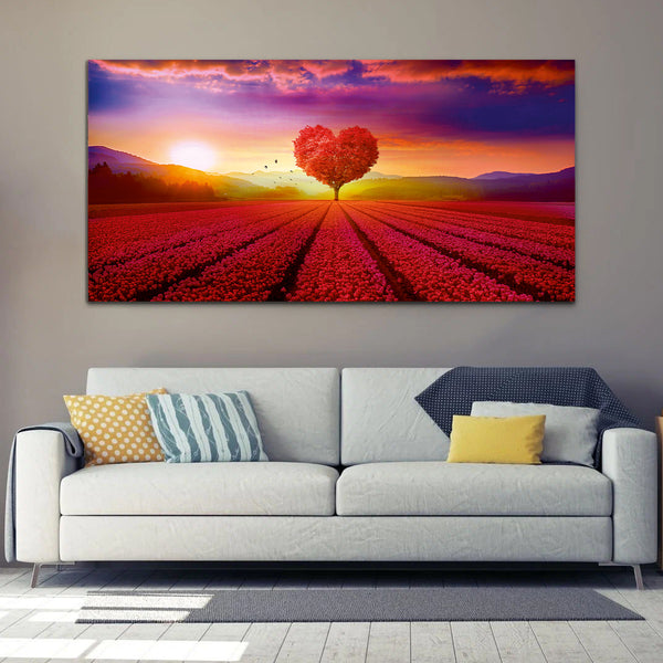 Beautiful Pink Tree Canvas Wall Painting