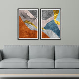 Colorful Abstract Set of 2 Wall Frames