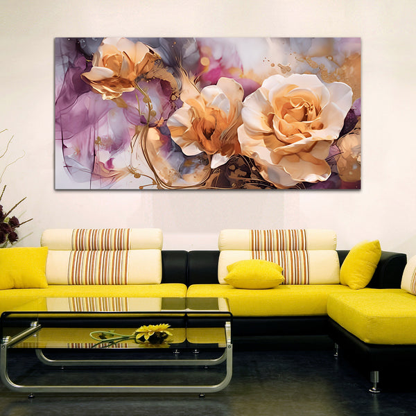 Flower Multicolor Canvas Wall Painting