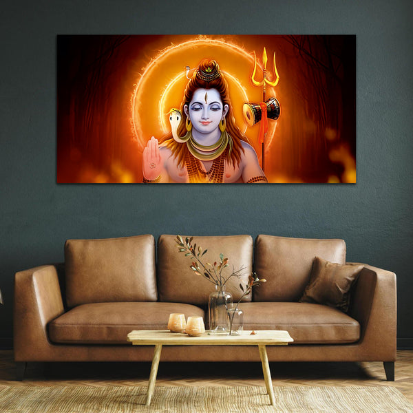 Lord Shiva Beautiful Canvas Wall Painting
