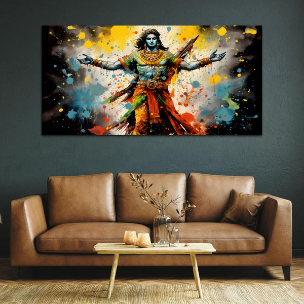 Beautiful Lord Shiva Canvas Wall Painting