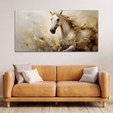 White Horse Running Abstract Canvas Wall Painting & Arts