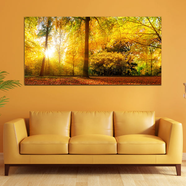 Beautiful Sunlight with Forest Canvas Wall Painting& Arts