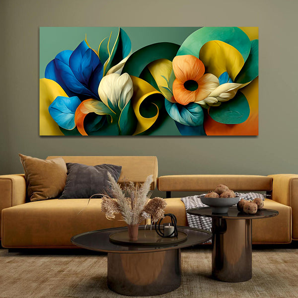 Beautiful Colorful Flower Canvas Wall Painting & Arts