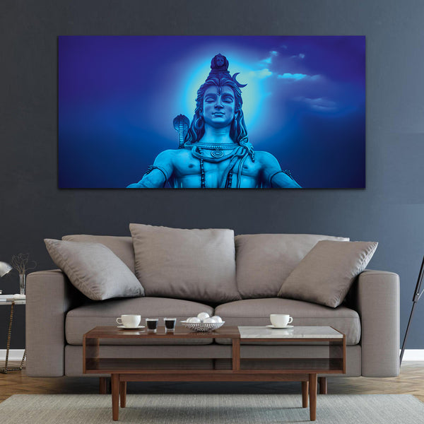 Lord Shiv Meditating  Canvas Wall Painting