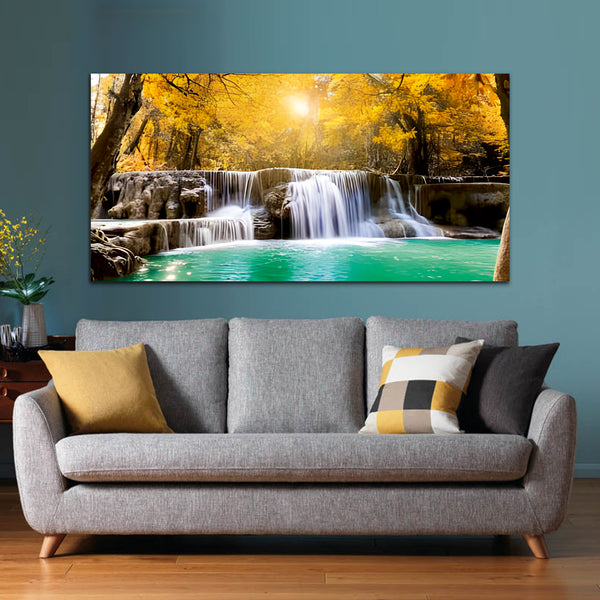 Waterfall Colorful Canvas Wall Painting