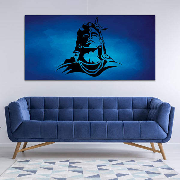 Lord Shiv Meditating Canvas Wall Painting