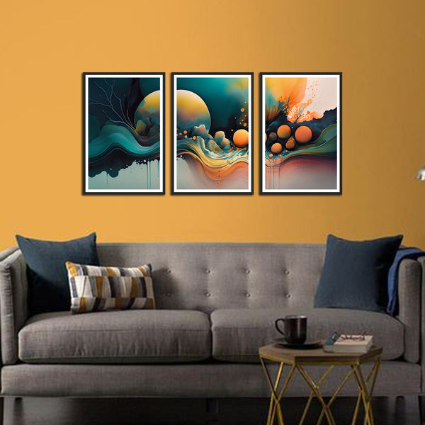 Beautiful Premium Modern Set of 3 Wall Frames
