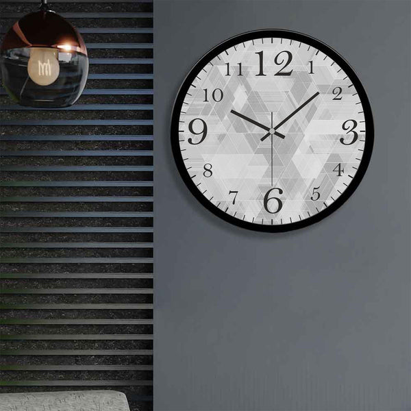 Modern Wavy Pattern Wooden Wall Clock