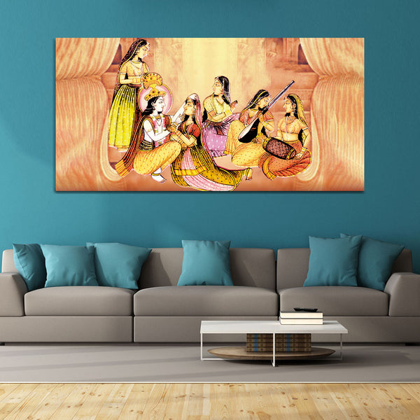 Rajasthani Modern Premium Canvas Wall Painting