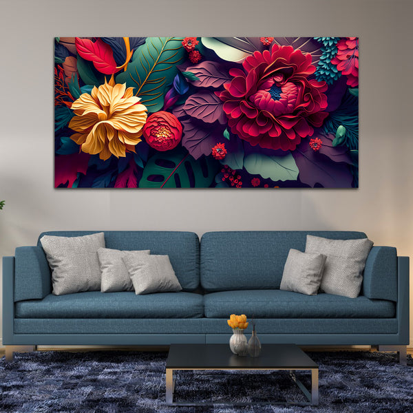 Beautiful Red and Yellow Canvas Wall Painting