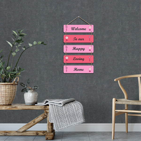 Beautiful Pink Decorative Wooden Wall Hanging