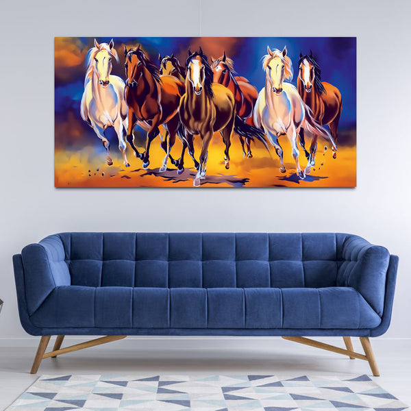 Beautiful Abstract Running Horses Canvas Wall Paintings