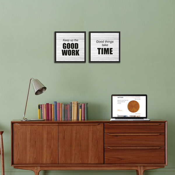 Keep up the GOOD WORK Set of 2 Wall Frames