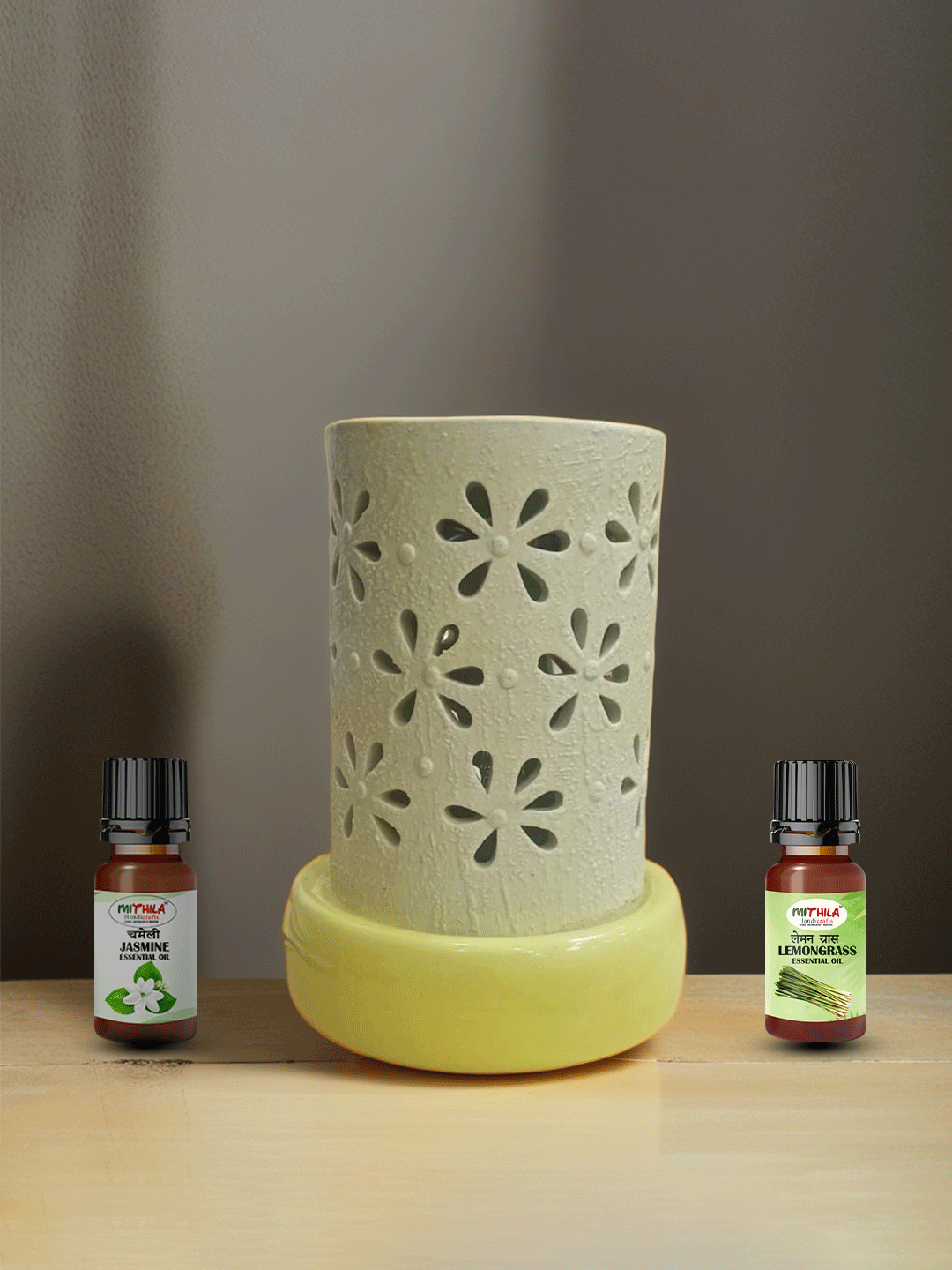 Electric Ceramic Diffuser With Aroma Oil -Cylinder