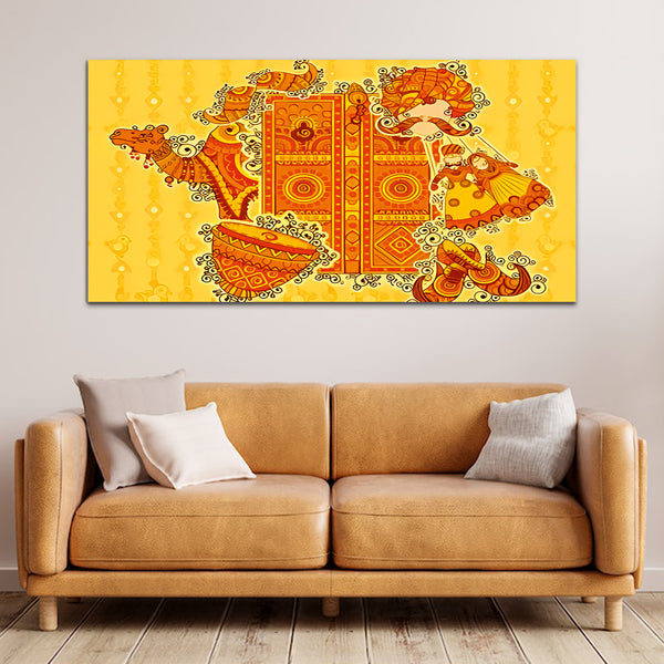 Beautiful Modern Camel Canvas Wall Painting